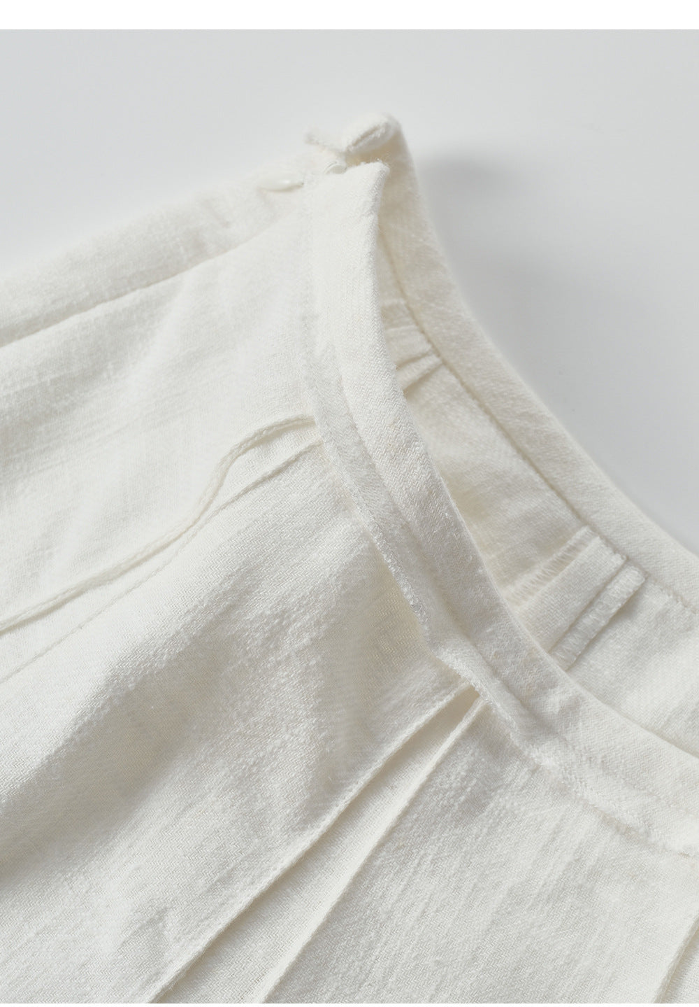 High-Waisted, Structured-Panel A-Line Skirt